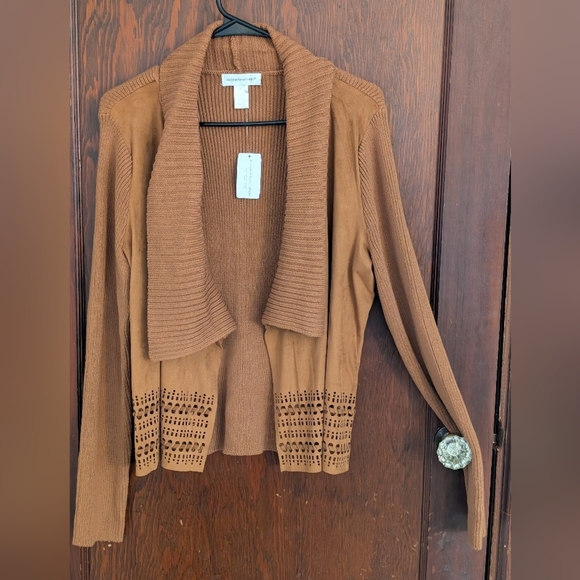 Christopher & Banks Sweaters - New With Tags Christopher & Banks Brown Open Front Cardigan Size Large